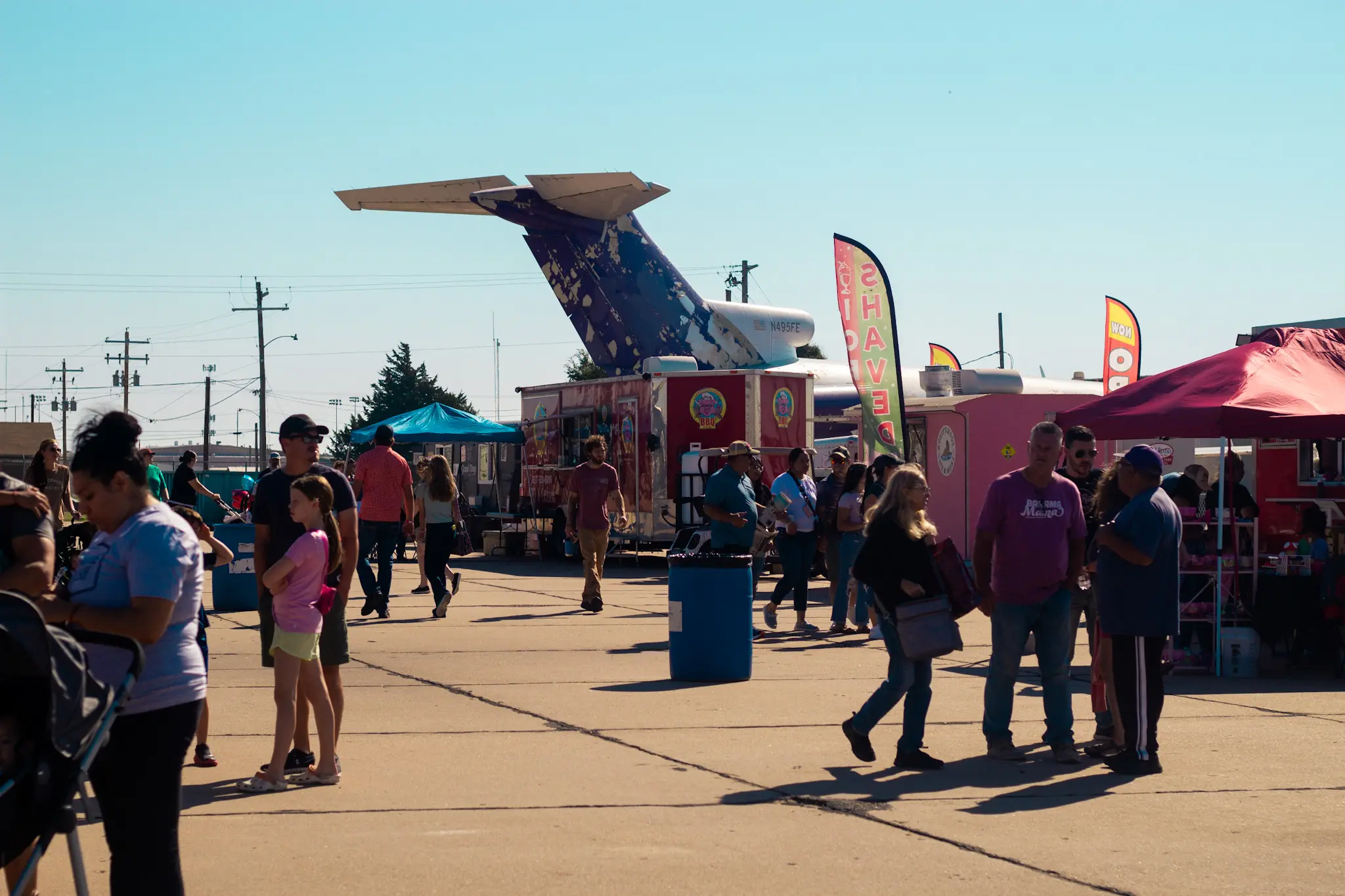 Aircraft and visitors at the Liberal Air Fair event