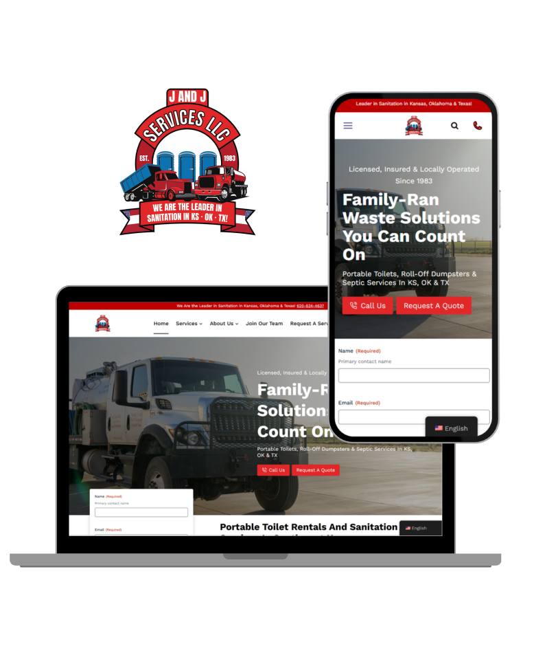 J and J Services website