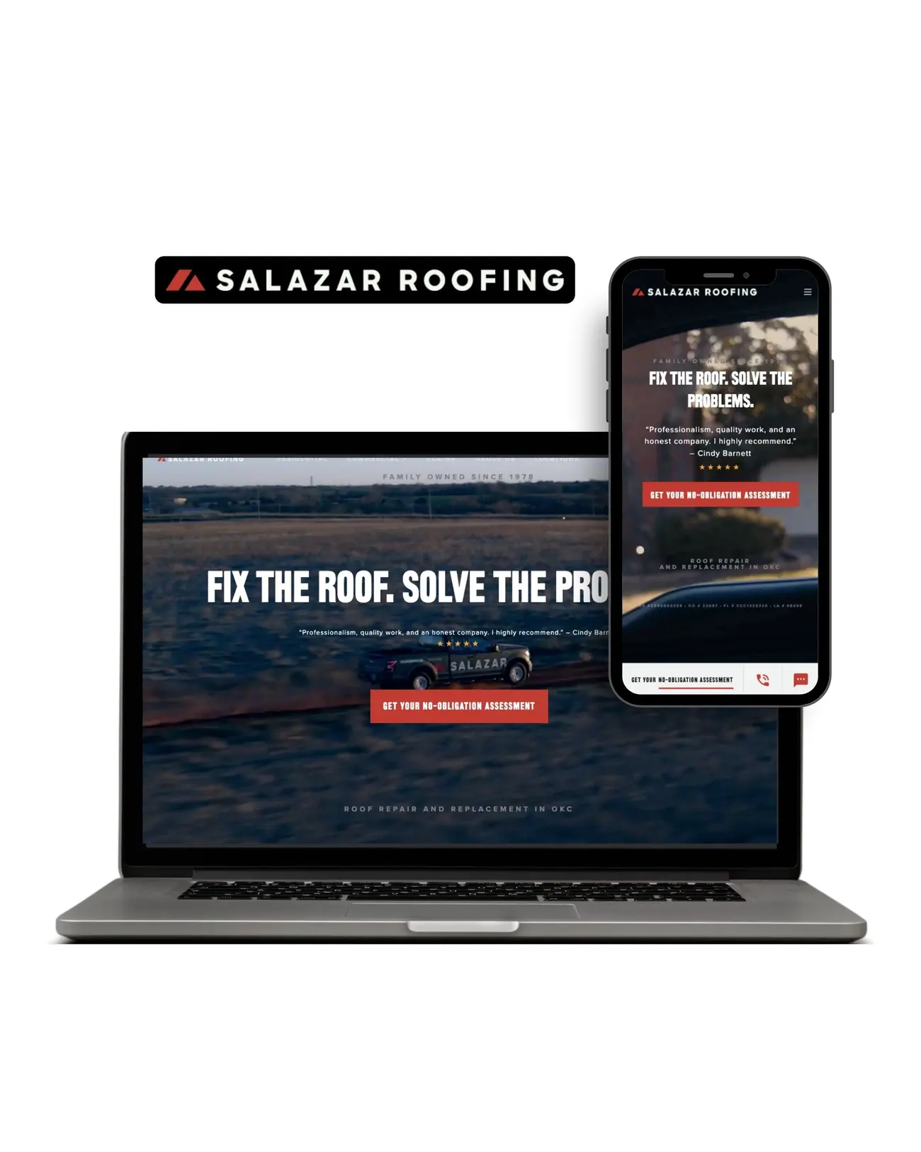 Salazar Roofing website